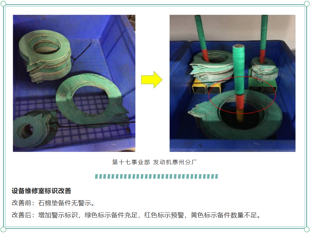 比亚迪工厂车间5S管理改善前后对比图9