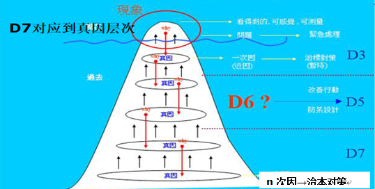 图5 D3、D5、D7对应到真因层次